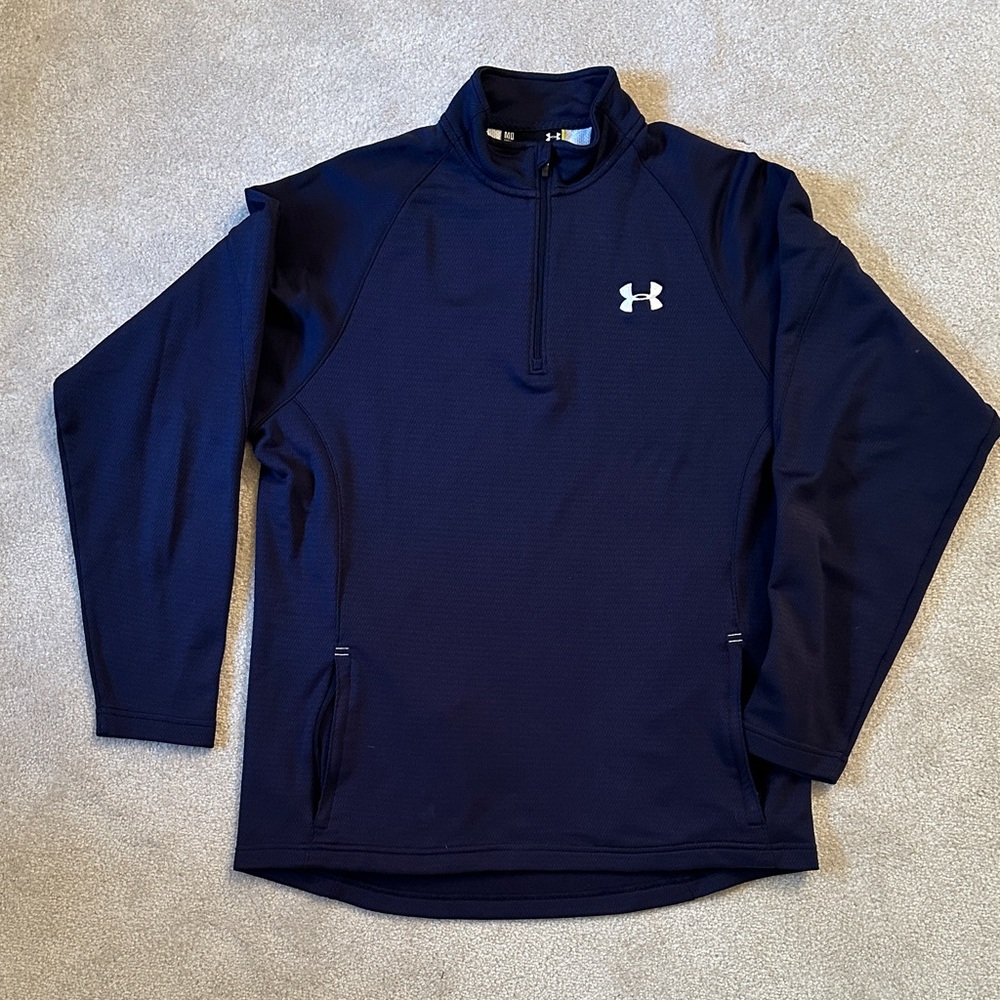 Under Armour Navy Blue Long Sleeve Quarter-Zip Top
